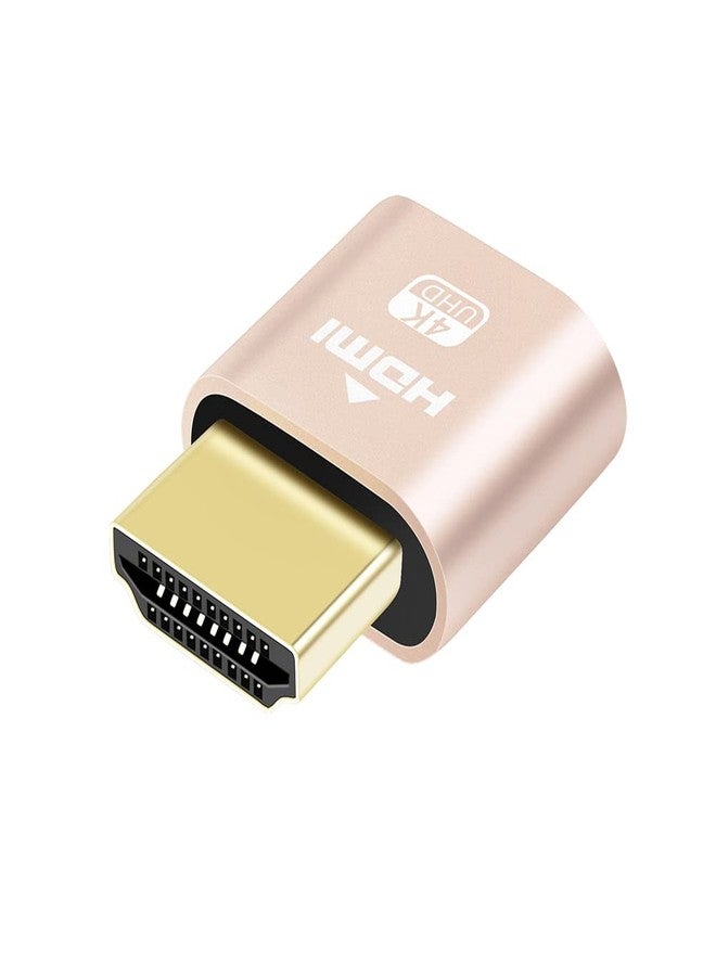 دي تك محول DTECH 4K HDMI Dummy Plug Display Emulator Headless Ghost Adapter متوافق مع أنظمة التشغيل Windows و Mac OSX و Linux، يدعم دقة 4kx2k و 2160P و 1080p لأجهزة الكمبيوتر المكتبية (fit-Headless، عبوة واحدة) - Image 1
